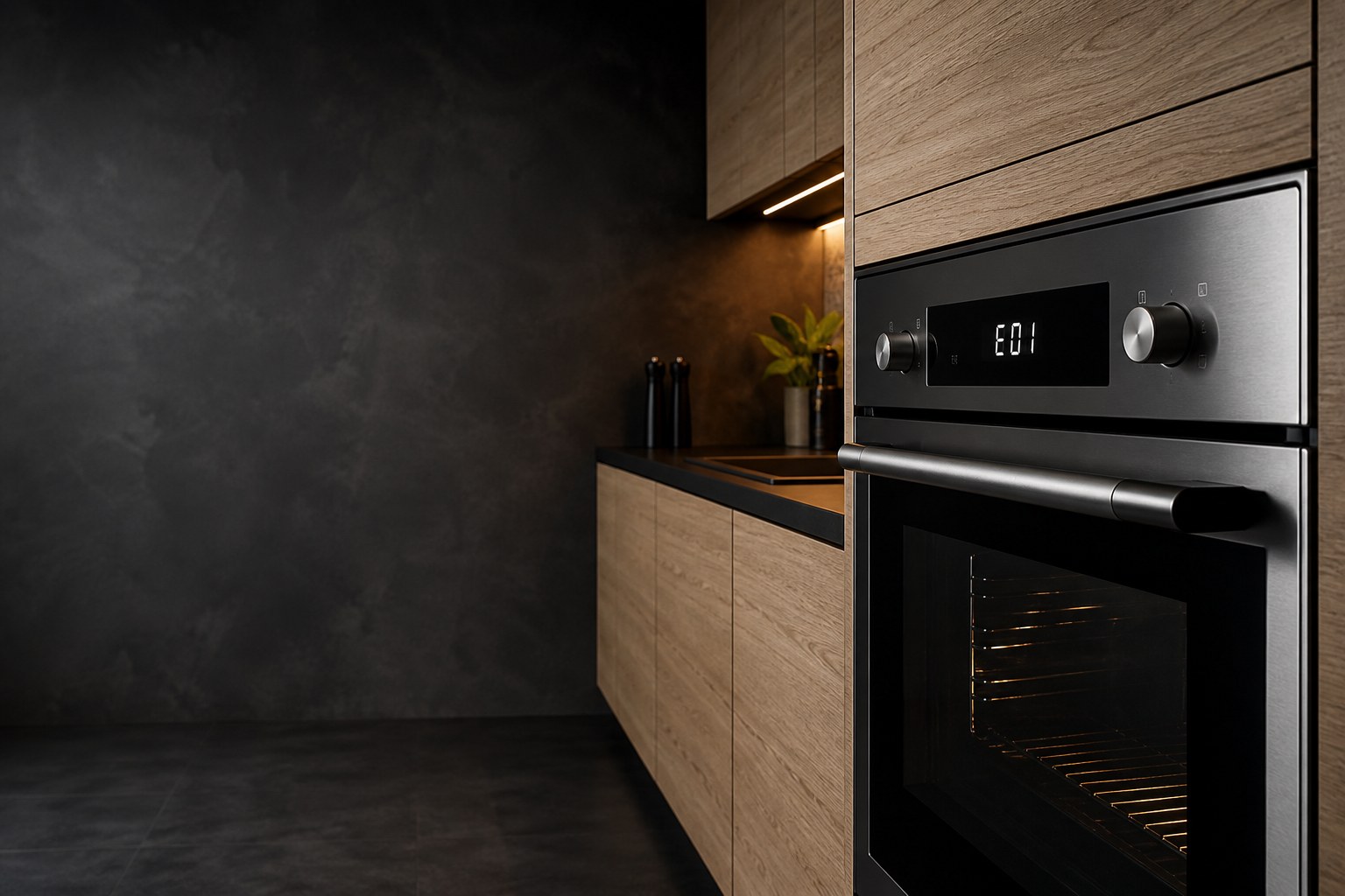 ASKO Oven control panel showing error code E03